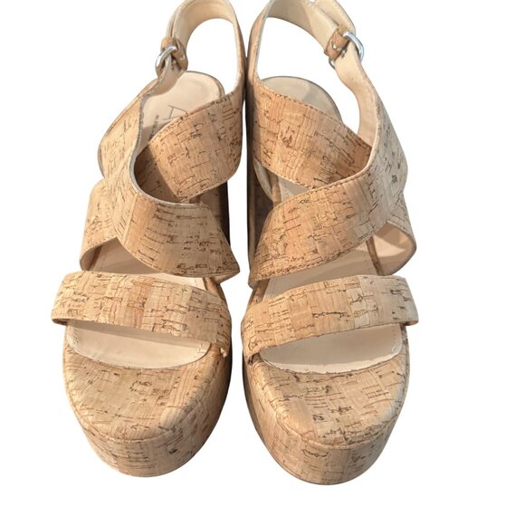 AGL Petra Platform Cork Block Heel Slingback Sandal Women's, Size 40 WORN ONCE - Picture 2 of 12